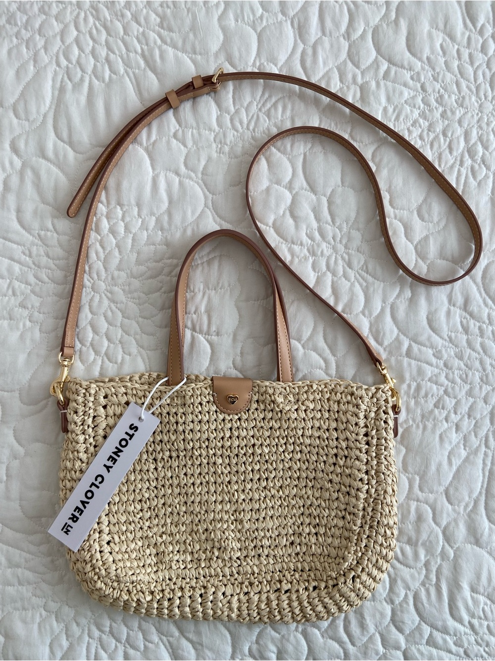 Stoney Clover Woven Straw Tote Bag